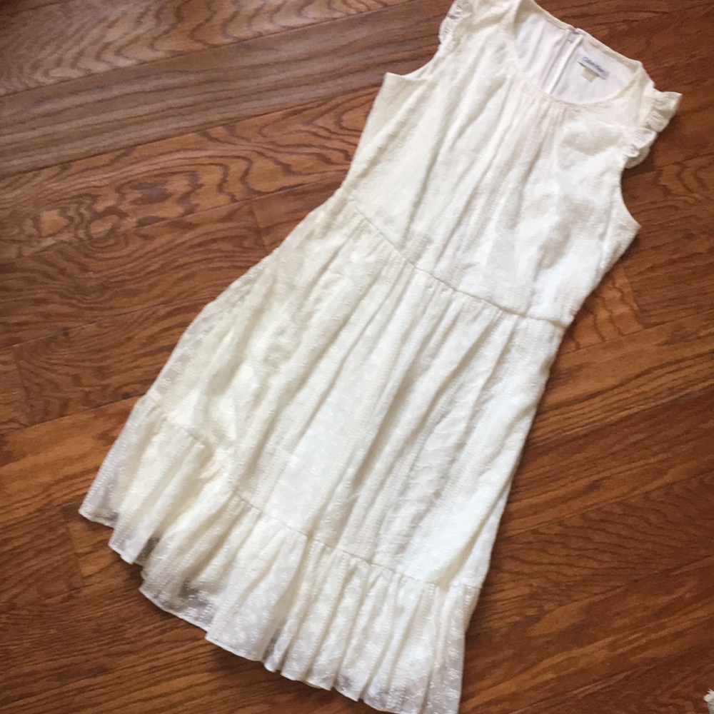 Calvin Klein white dress EUC